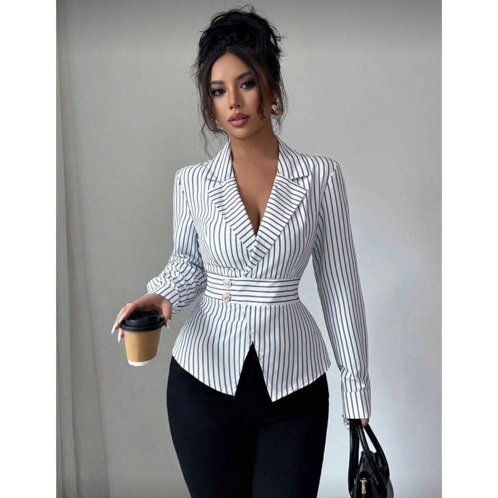 Striped blouse size medium